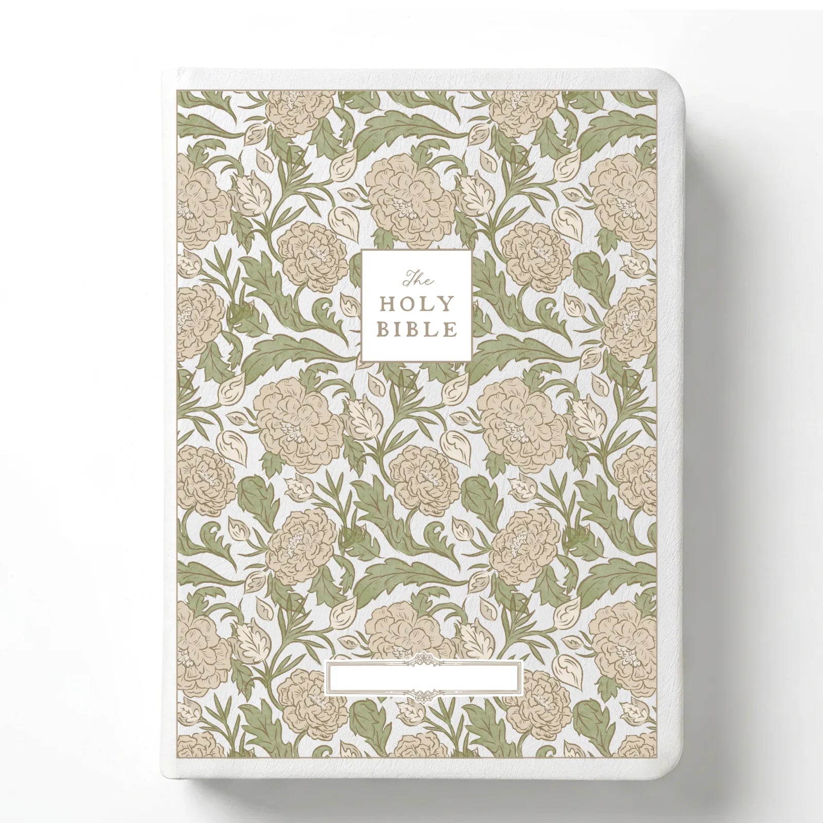 Custom Peony Meadow Notetaking Bible with Personalized Name Plate