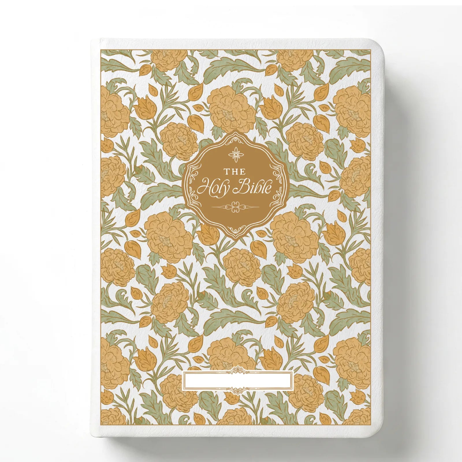 Custom Peony Meadow Notetaking Bible with Personalized Name Plate