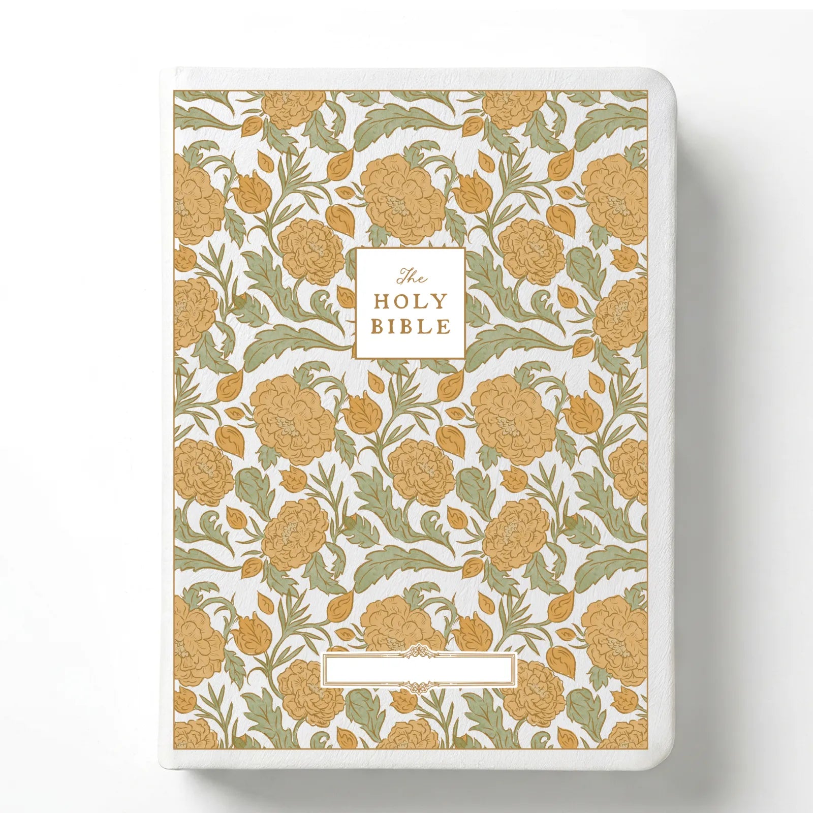 Custom Peony Meadow Notetaking Bible with Personalized Name Plate