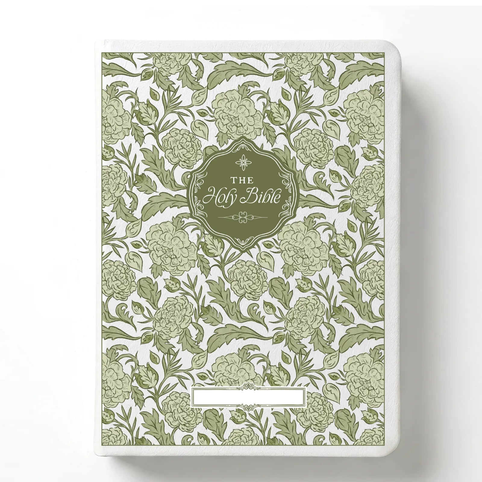 Custom Peony Meadow Notetaking Bible with Personalized Name Plate