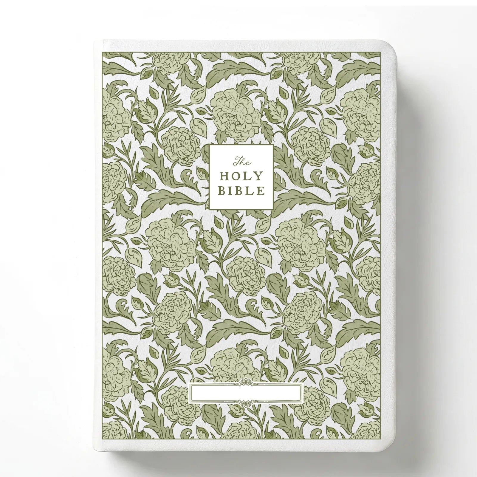 Custom Peony Meadow Notetaking Bible with Personalized Name Plate