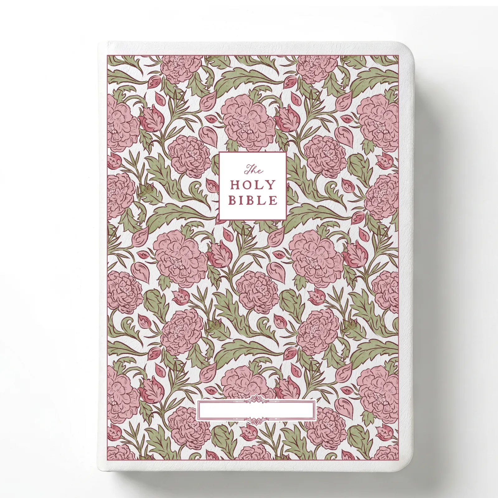 Custom Peony Meadow Notetaking Bible with Personalized Name Plate