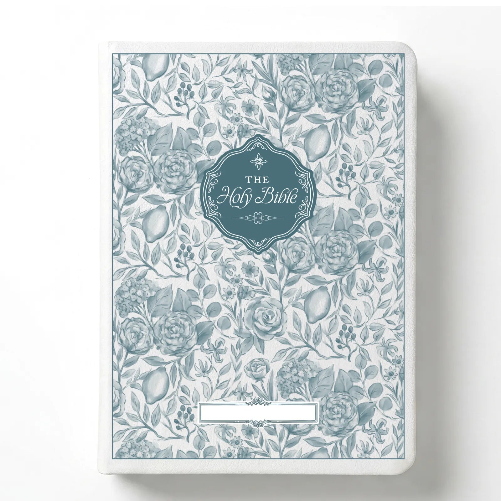 Custom Notetaking Bible with Name Plate - Garden Tapestry Design