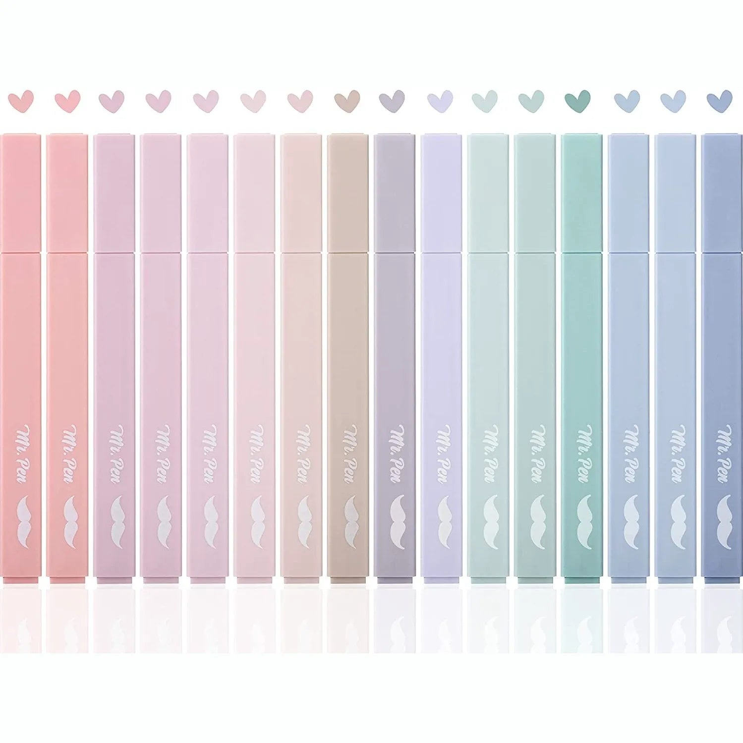 Aesthetic Highlighters, 16 Pack, Assorted Colors, No-Bleed Ink, Chisel Tip, Cute Bible-Safe Study Supplies