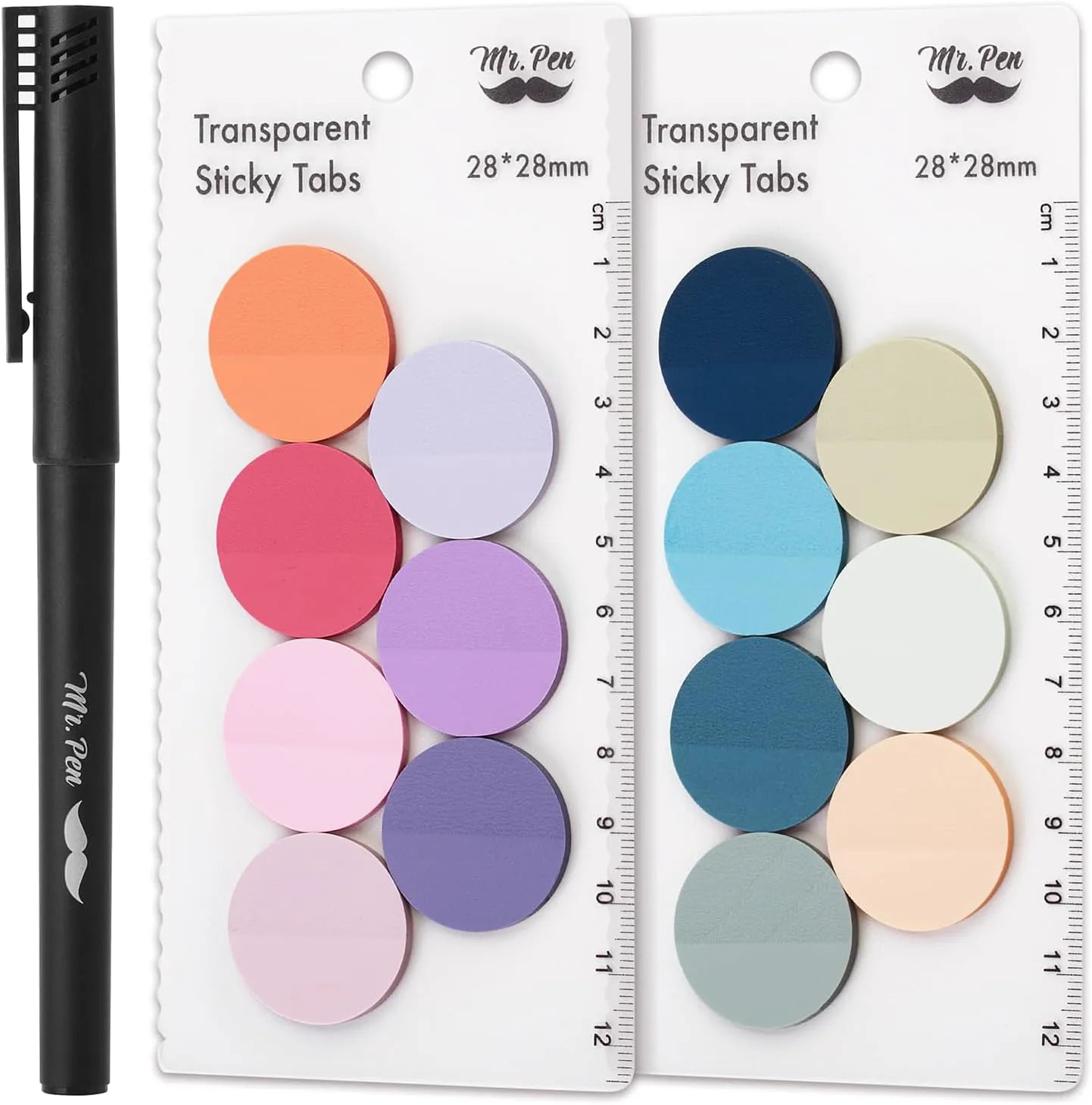 560 Pcs Transparent Sticky Notes, Pastel Colors, See-Through Round Tabs for Bible & Study