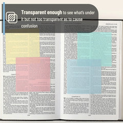 Transparent Sticky Notes 3x3 Inches, 200 Sheets, Morandi Colors, 4 Pads with Quick-Dry Pen