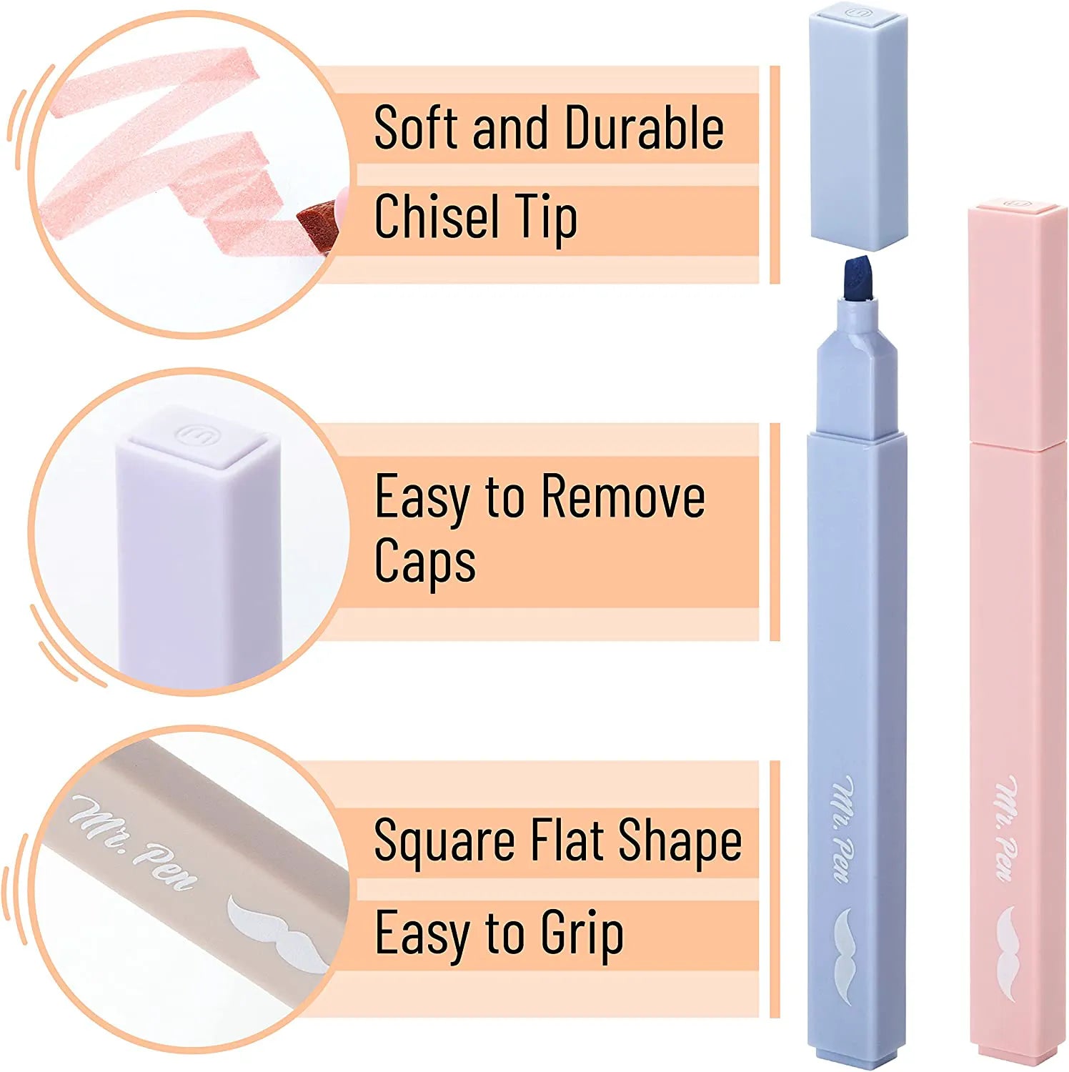 Aesthetic Highlighters, 16 Pack, Assorted Colors, No-Bleed Ink, Chisel Tip, Cute Bible-Safe Study Supplies
