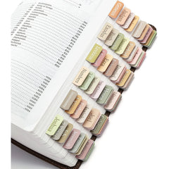 Laminated Bible Tabs (75 pcs) with Multiple Color Themes